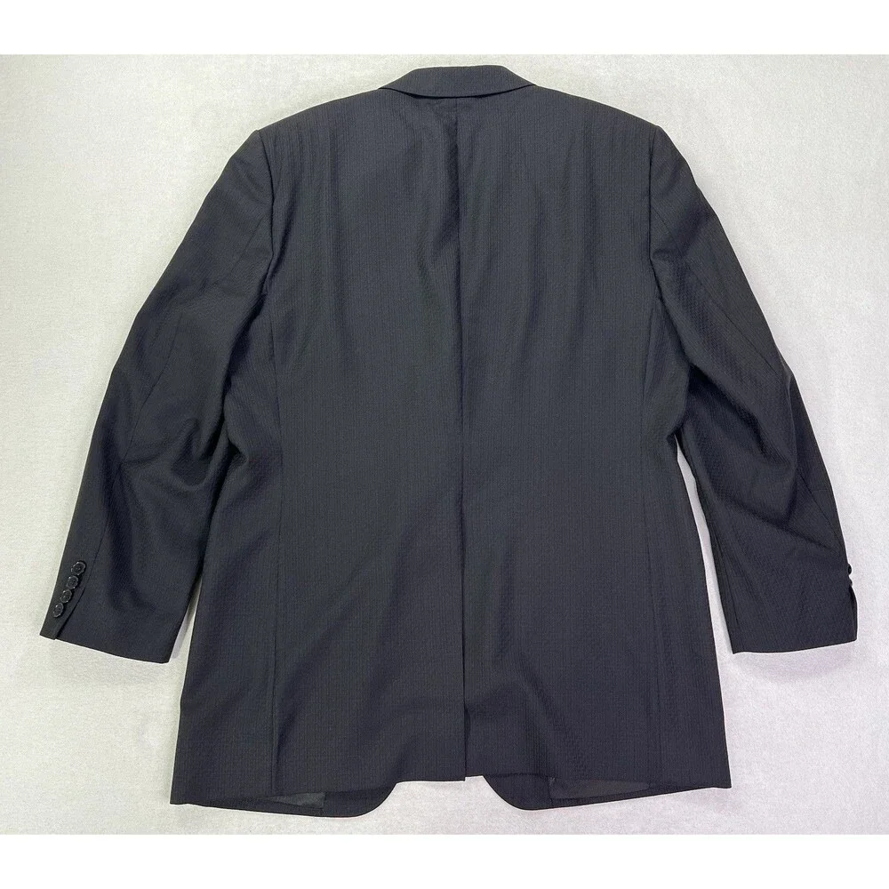 Dolce & Gabbana Two Button Blazer Sport Coat Textured Black Mens US 44 IT 54